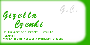 gizella czenki business card